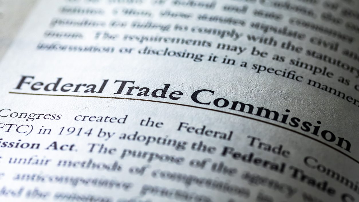 A part referring to Federal Trade Commission, FTC, written in a legal business law textbook